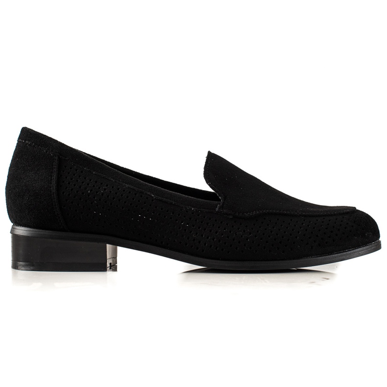 Vinceza Prolamované semišové boty černá