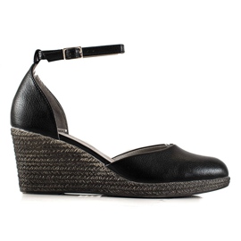 W. Potocki Sandály Lodičky Na Koturnie Potocki černá W. Potocki Sandály Lodičky Na Koturnie Potocki černá