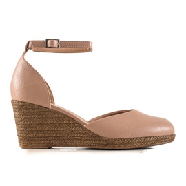 W. Potocki Sandály Lodičky Na Koturnie Potocki béžový