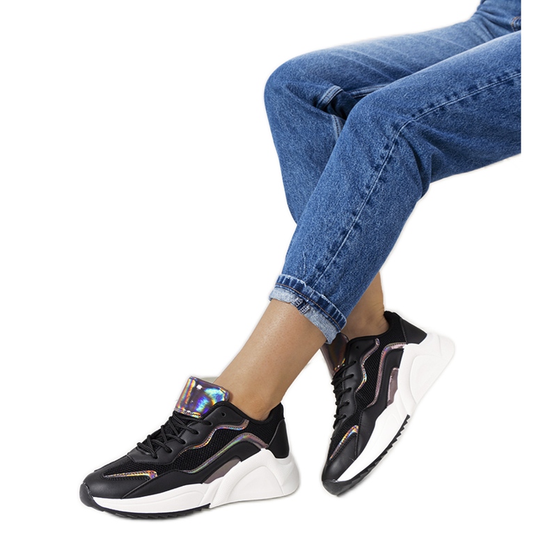 Černé holografické tenisky Ingram černá stříbrný