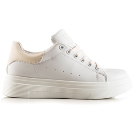 Ideal Shoes Klasické bílé tenisky bílý Ideal Shoes Klasické bílé tenisky bílý
