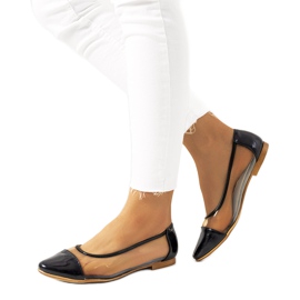 Černé transparentní balerínky Pastella černý