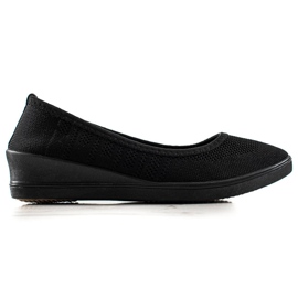 Evento Pohodlné černé balerínky černý