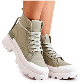 PS1 Věrné zelené vázané boty zelený