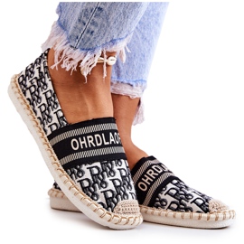 PS1 Klasické černé teplé espadrilky béžový černý