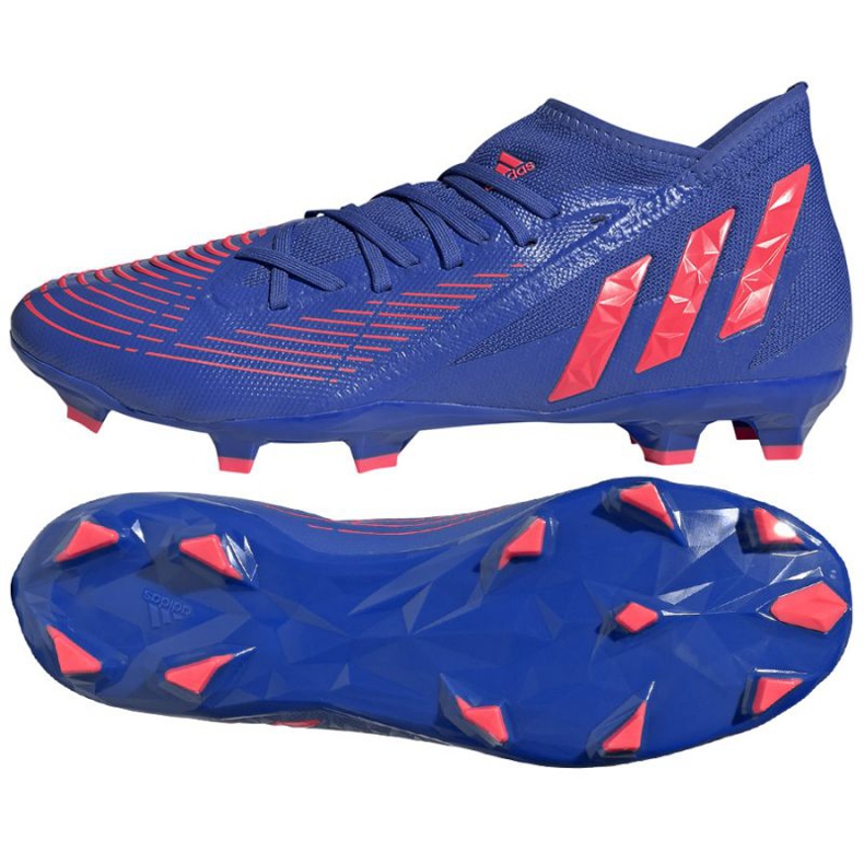 Kopačky Adidas Predator Edge.3 Fg M GW2276 modrý modrá a červená