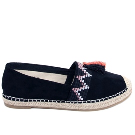 Boho espadrilky s třásněmi Birna Black černý