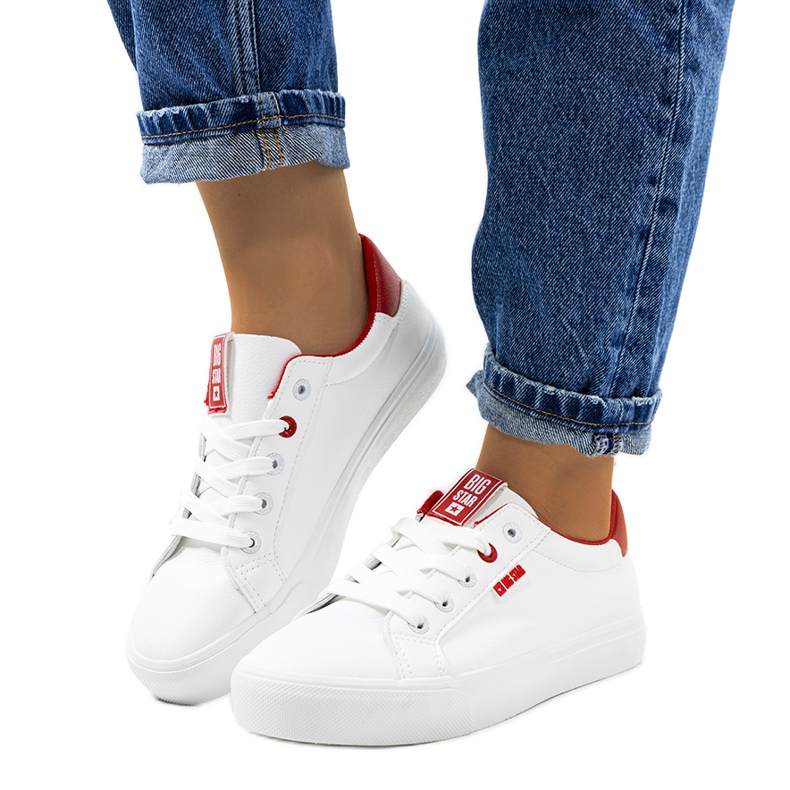 Dámské bílé tenisky Big Star EE274311 bílý Dámské bílé tenisky Big Star EE274311 bílý