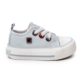 Dětské klasické nízké tenisky Big Star HH374198 Modré bílý modrý Dětské klasické nízké tenisky Big Star HH374198 Modré bílý modrý
