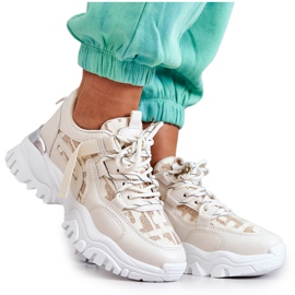 Tenisky Na Masivní Podrážce Béžové Váš Styl béžový