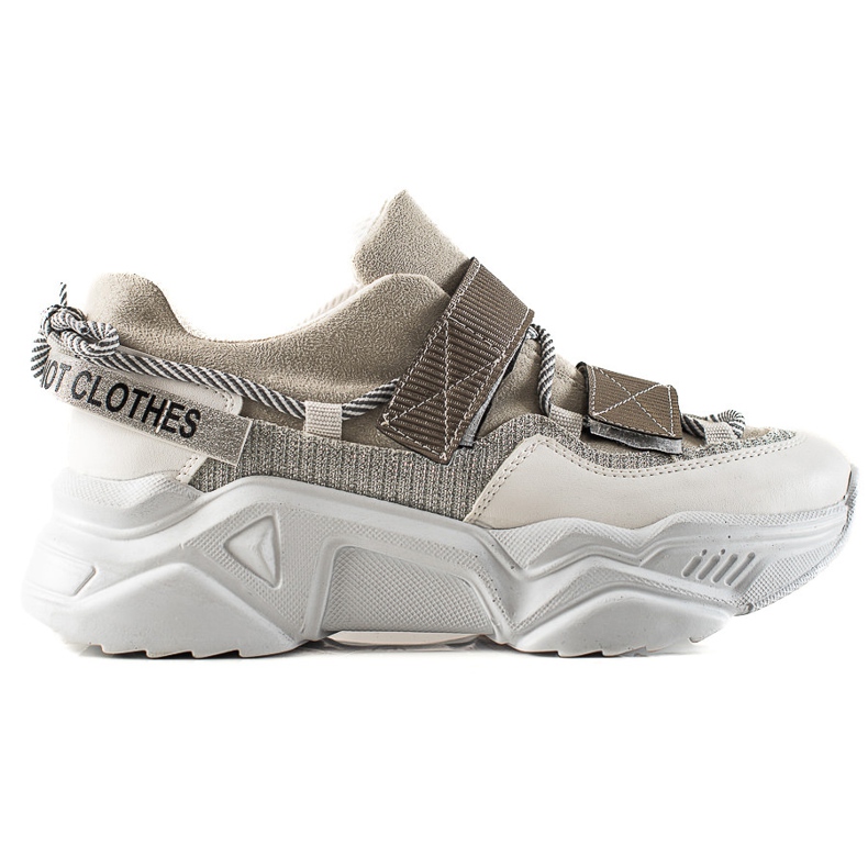 TRENDI Tenisky se suchým zipem šedá