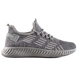 TRENDI Lehká pánská sportovní obuv šedá TRENDI Lehká pánská sportovní obuv šedá