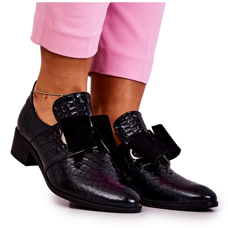 PA2 Kožené boty z hadí kůže Black Marleigh černá