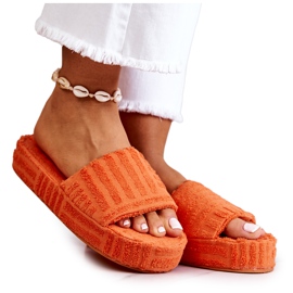 FJ1 Pantofle Na Platformě Orange Lilly pomerančový