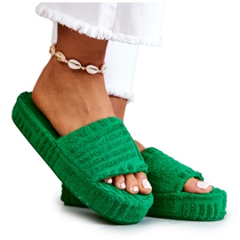 FJ1 Pantofle Na Zelené Lilly Platformě zelený