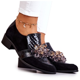 Semišové Boty S černým Davine Dekorací