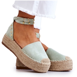 FB2 Zelené Lillian Espadrilky Sandály s tryskami zelený