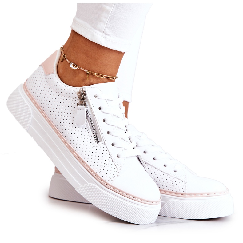 FB2 Sportovní Boty Na Bílé A Růžové Louis Platformě bílý růžový