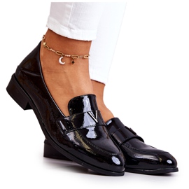 Vinceza Černé lakované boty Sherilyn černý