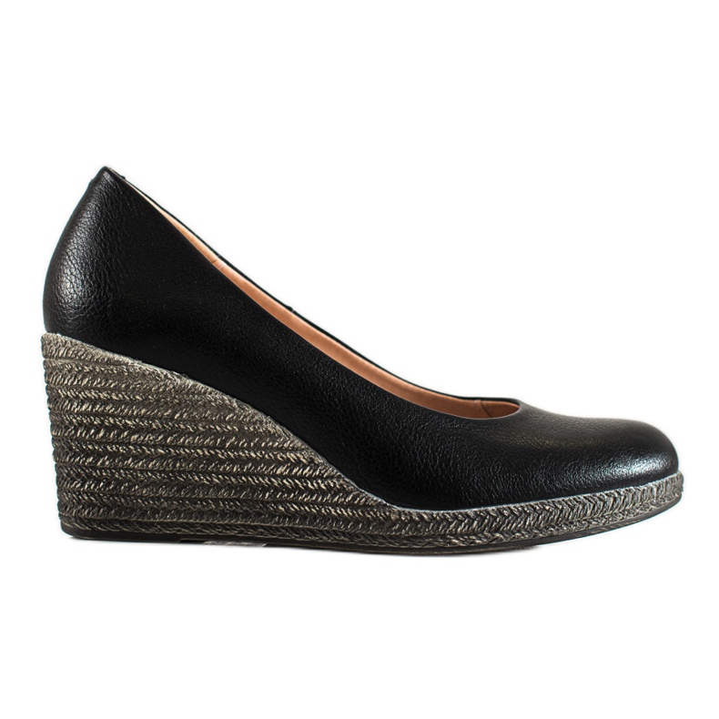 W. Potocki Klasické lodičky na klínu Potocki černá