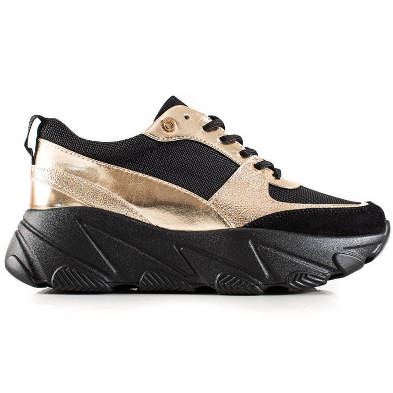 W. Potocki Černé a zlaté tenisky Potocki černá zlatý