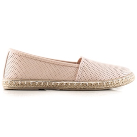 TRENDI Pohodlné espadrilky z eko kůže růžový