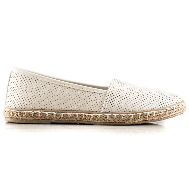TRENDI Pohodlné prolamované espadrilky bílý