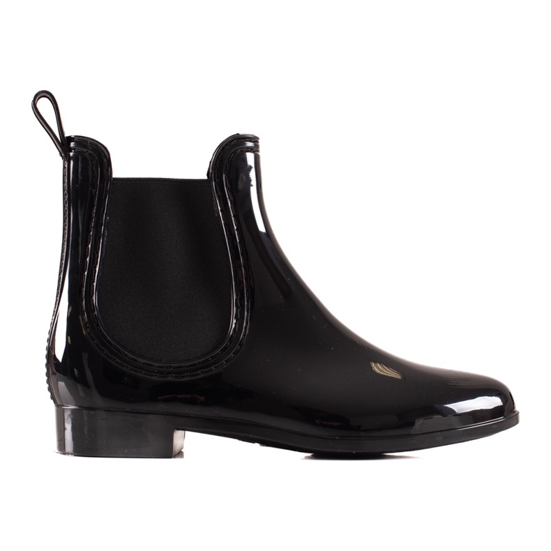 TRENDI Lakované galoše černá