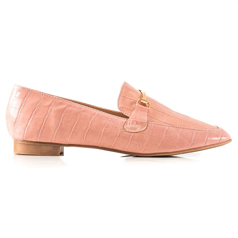 Encor Elegantní mokasíny s eko kůží růžový