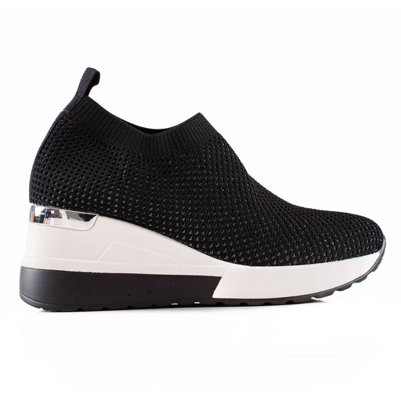 TRENDI Stylové klínové tenisky černá