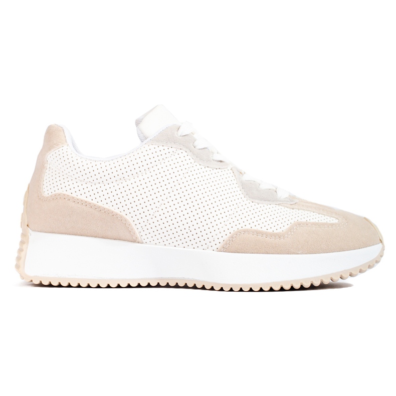 TRENDI Sportovní Obuv Na Platformě béžový bílý šedá