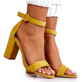 FB2 žluté Hattie Semišové Sandály Na Baru žlutá FB2 žluté Hattie Semišové Sandály Na Baru žlutá