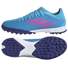 Boty Adidas X Speedflow.3 Tf J Jr GW7513 modrý modrý