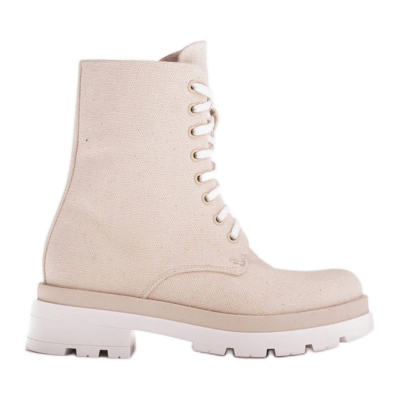 Marco Shoes Bavlněné jarní nazouváky 2090B-1265-4 béžový Marco Shoes Bavlněné jarní nazouváky 2090B-1265-4 béžový