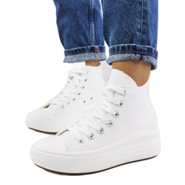 Bílé tenisky na vysoké podrážce Tirado bílý Bílé tenisky na vysoké podrážce Tirado bílý