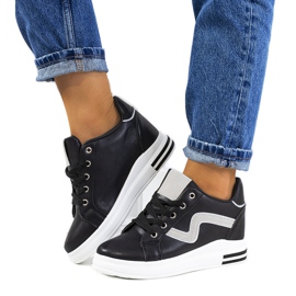 Černé tenisky na klínu Piazza černý