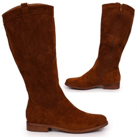 Jarní boty prolamované S. Barski W OLI139B camel hnědý Jarní boty prolamované S. Barski W OLI139B camel hnědý