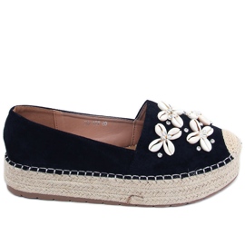 Elif Black espadrilky s mušlemi černý