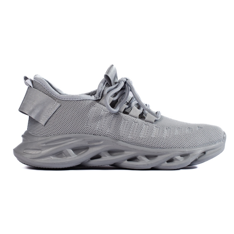 TRENDI Šedé světlé tenisky šedá