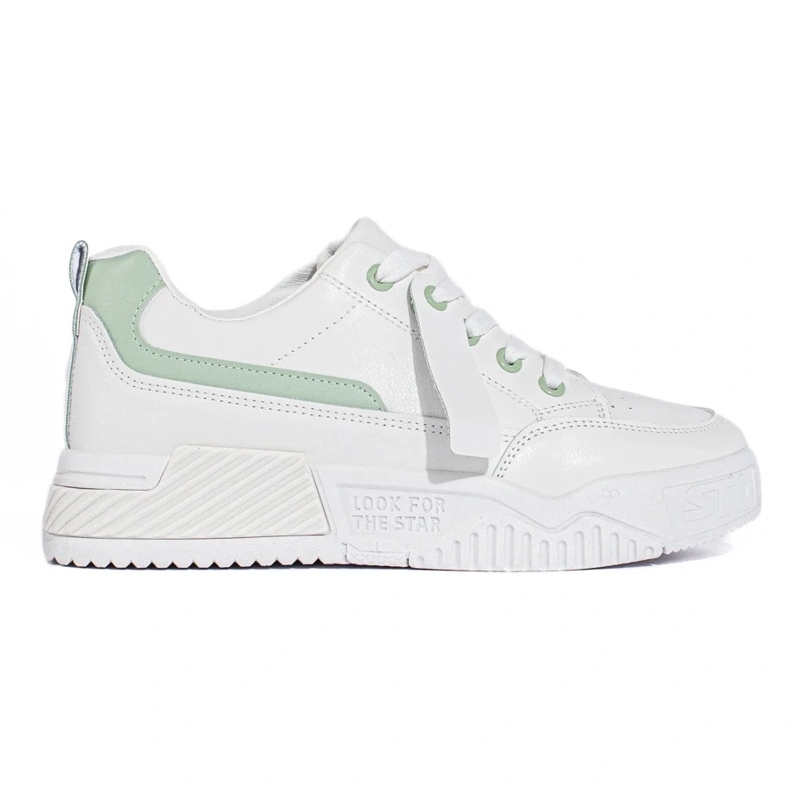 TRENDI Tenisky s eko koženou módou bílý