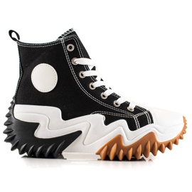 TRENDI Černé tenisky Módní tenisky černý