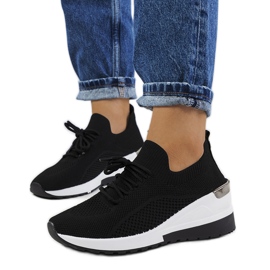 Černé tenisky na klínku Sabelia černý