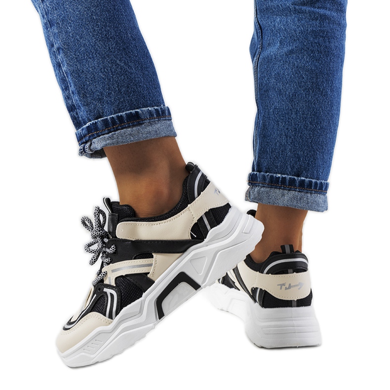 Černé dámské tenisky Delois béžový