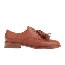 Marco Shoes Šněrovací boty s třásněmi hnědý Marco Shoes Šněrovací boty s třásněmi hnědý