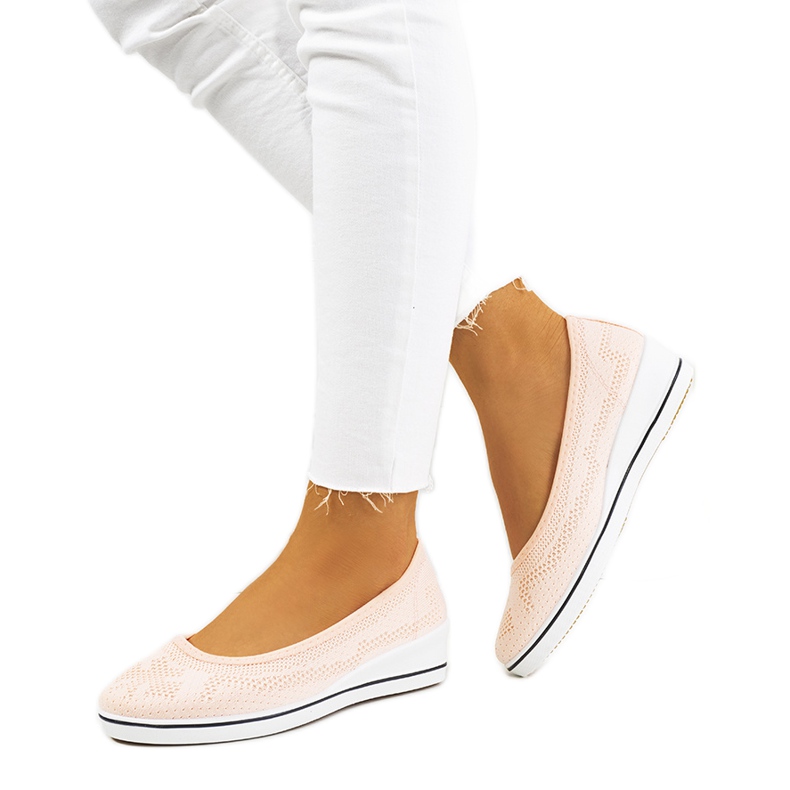 Růžové baleríny na klínku Connor růžový