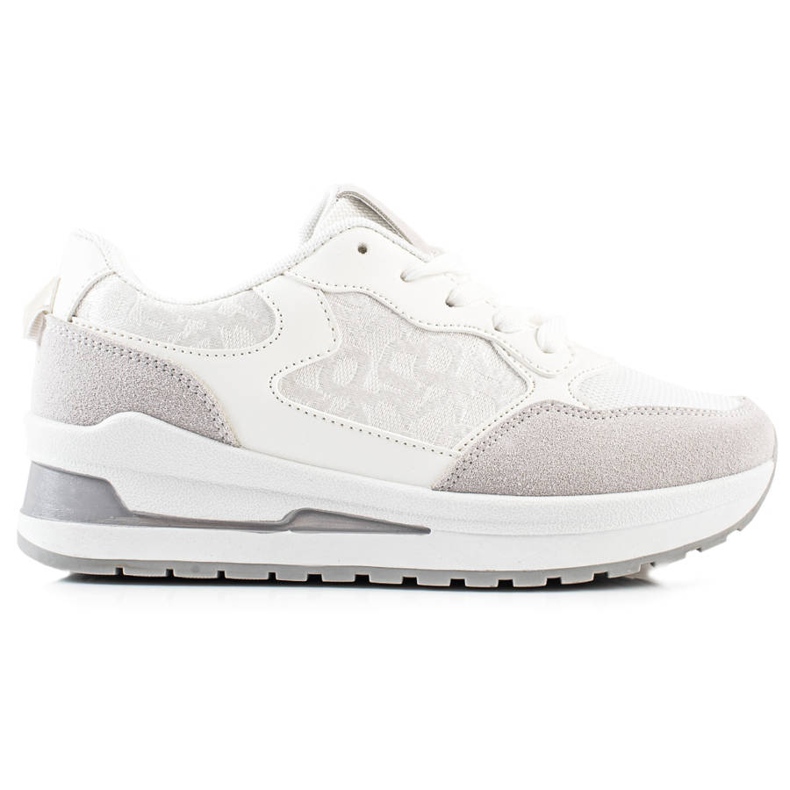 TRENDI Stylové tenisky na platformě bílý