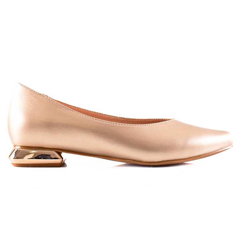 W. Potocki Lodičky s ozdobným podpatkem Potocki zlatý