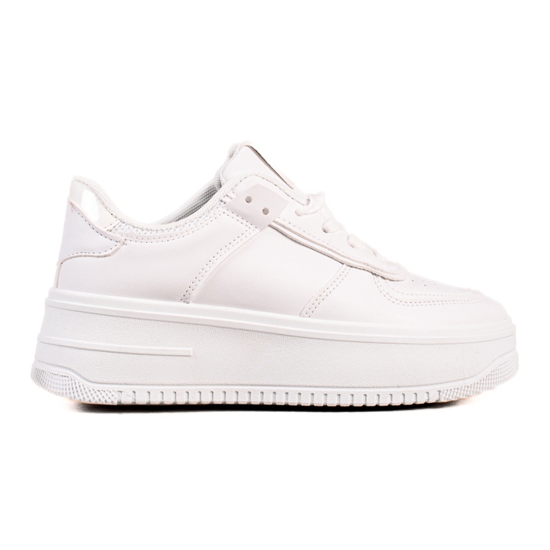 TRENDI Módní Tenisky Na široké Platformě bílý