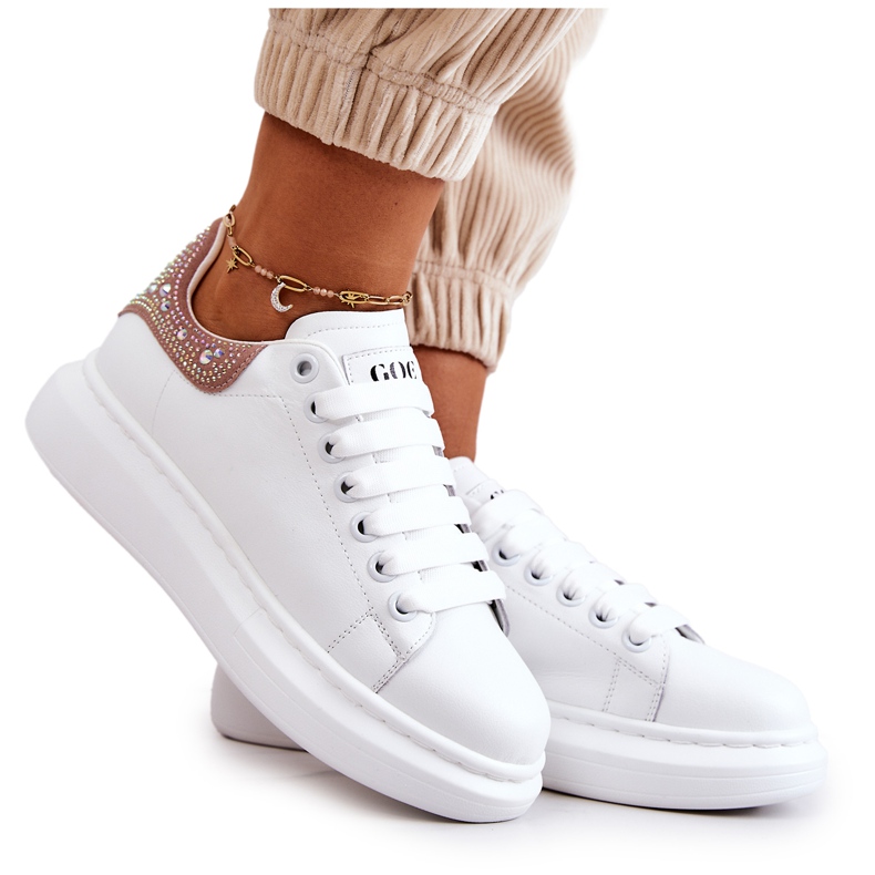 Dámská sportovní obuv GOE JJ2N4051 bílá a růžová bílý růžový