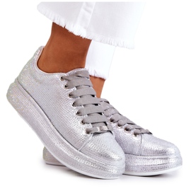 Tenisky Sportovní boty Jets GOE JJ2N4048 Silver stříbro